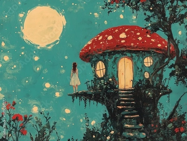 Obraz mushroom house