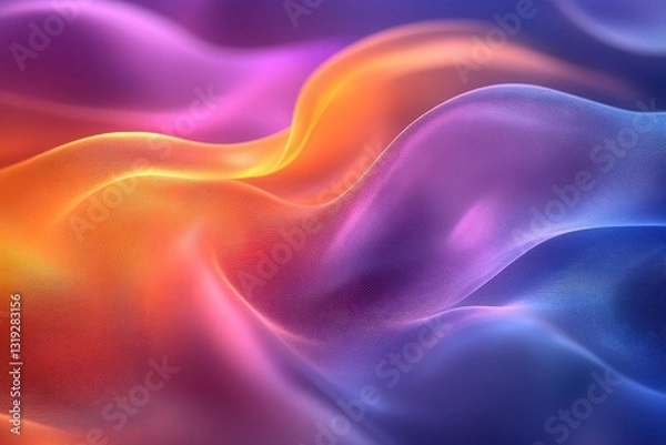 Obraz Abstract Colorful Wavy Background with Flowing Gradient Texture
