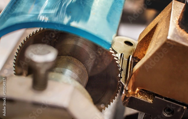 Fototapeta Key copying machine with key