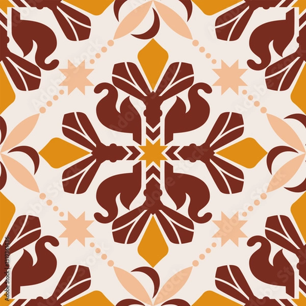 Fototapeta ramadan theme fabric pattern Geometric style