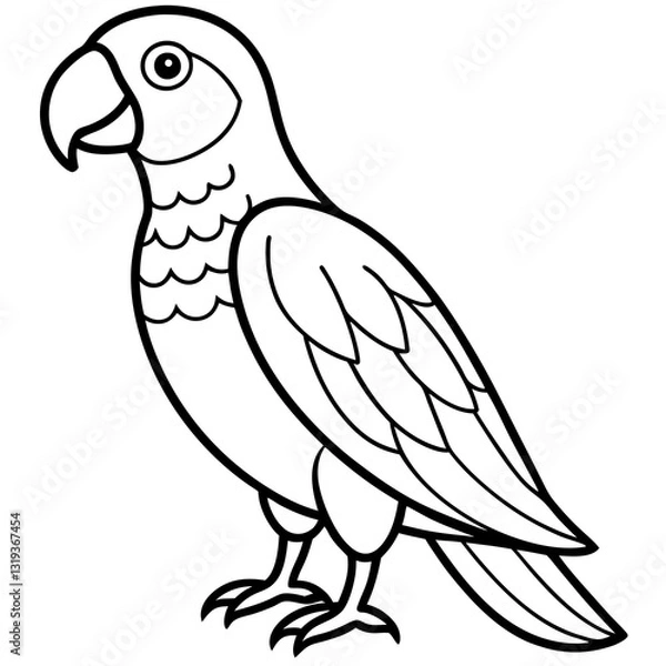 Fototapeta Minimalistic Parrot Vector Design