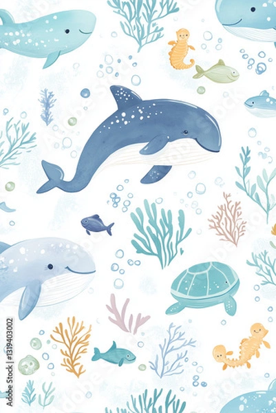 Fototapeta Adorable Animal-Themed Patterns