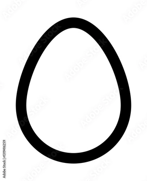 Obraz vector icon of a simple egg shape.