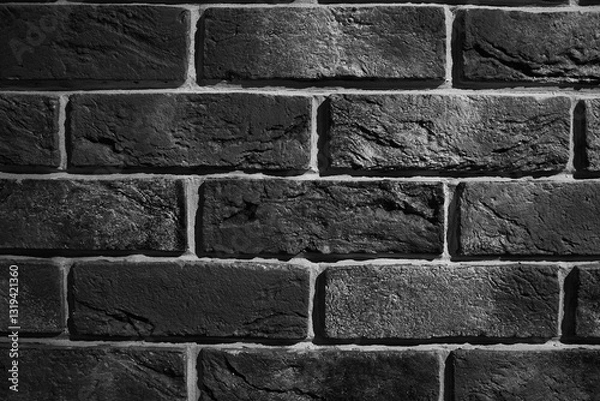 Obraz Beautiful grey brick wall for background or texture. ideal straight lines