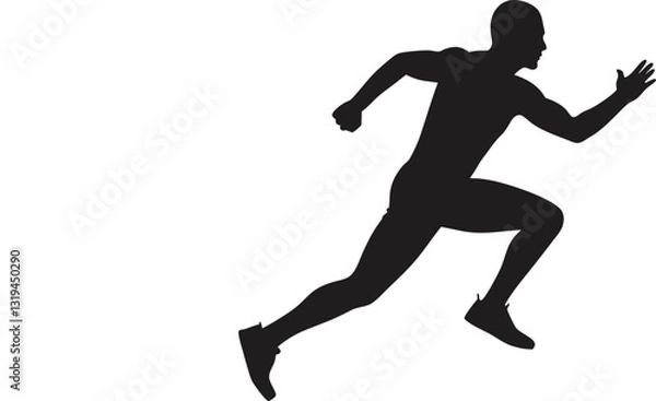Fototapeta jump run vector silhouette 