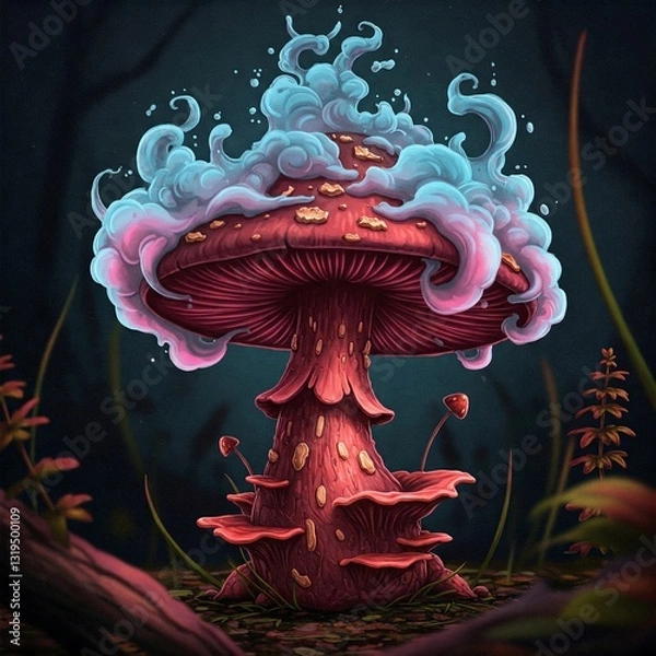 Obraz Mashroom with smooked