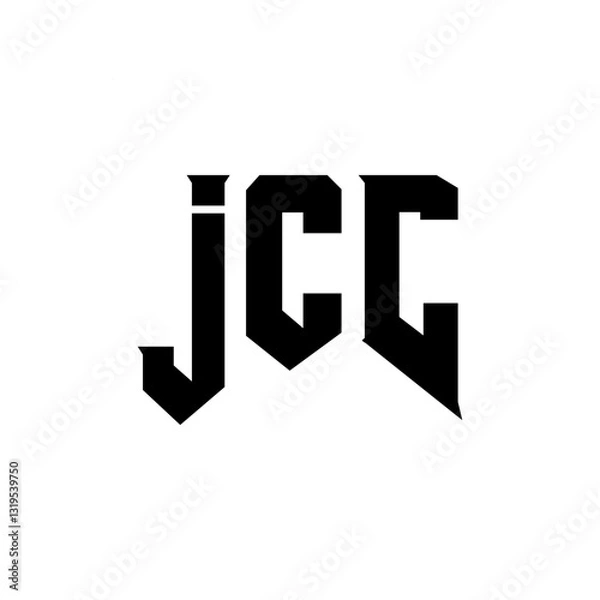Obraz JCC letter logo design for technology company. JCC logo design black and white color combination. JCC logo, JCC vector, JCC design, JCC icon, JCC alphabet. JCC typography logo design.