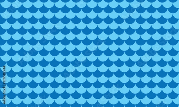 Fototapeta abstract trendy blue fish scale pattern perfect for background.