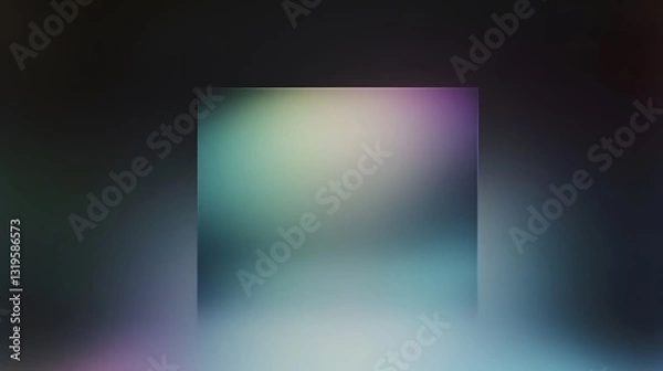 Fototapeta A colored rectangular gradient surrounded by a dark blurred background