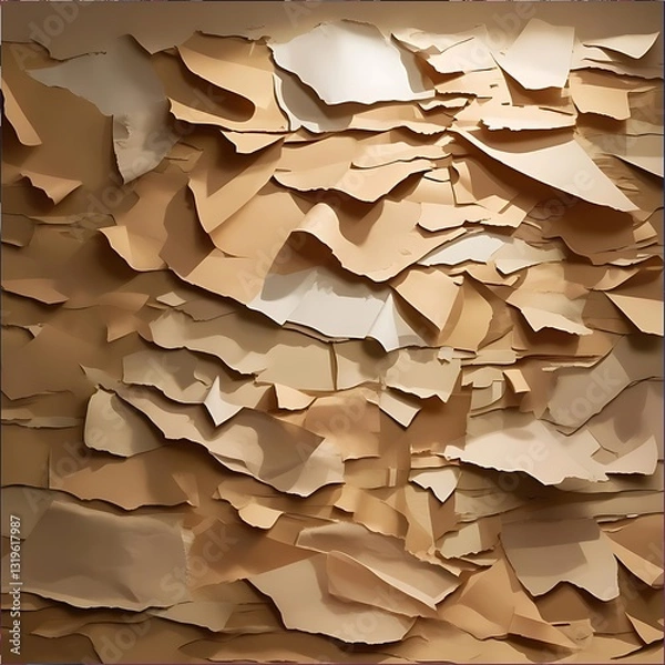 Obraz Abstract Wall Art with Textured Paper Layers