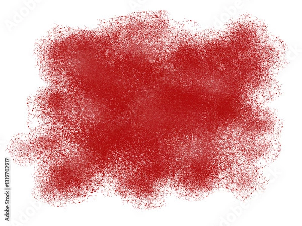 Obraz Isolated spot of red paint or blood. Dirty texture. Graphic illustration.