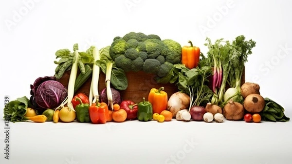 Fototapeta A photo of Vegetables on Display