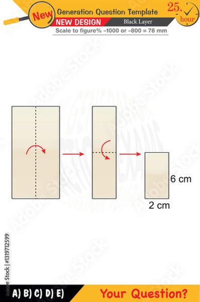 Fototapeta mathematics, mathematical concepts, High school, middle school, exam question template, numerical lessons, verbal lessons, Next generation problems, for teachers, editable, eps
