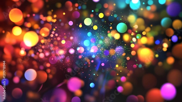 Fototapeta Quantum dots in displays, vibrant colors like never before. Vibrant Phosphor. Illustration