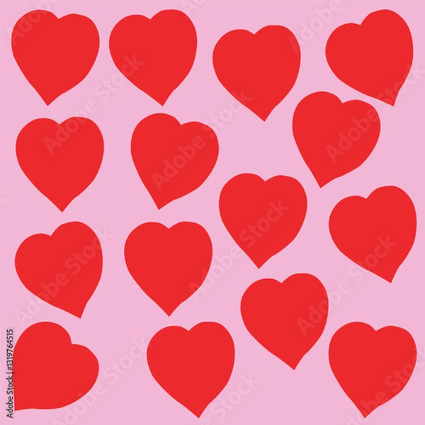 Obraz Red Heart Background