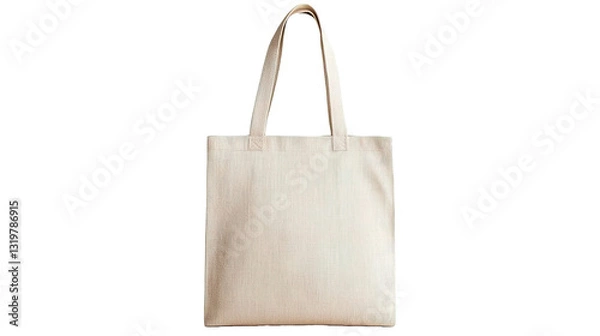 Fototapeta Eco-friendly reusable tote bag mockup on for sustainable shopping concepts