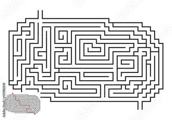 Obraz Vector Maze with Answer 25