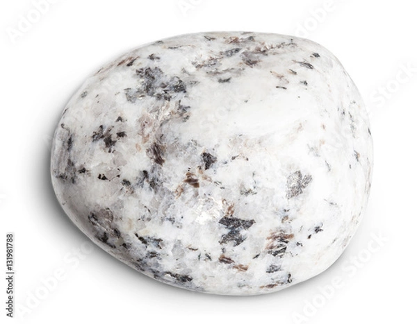 Fototapeta Diorite stone isolated on white with clipping path