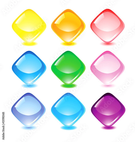 Obraz colorful buttons, vector illustration