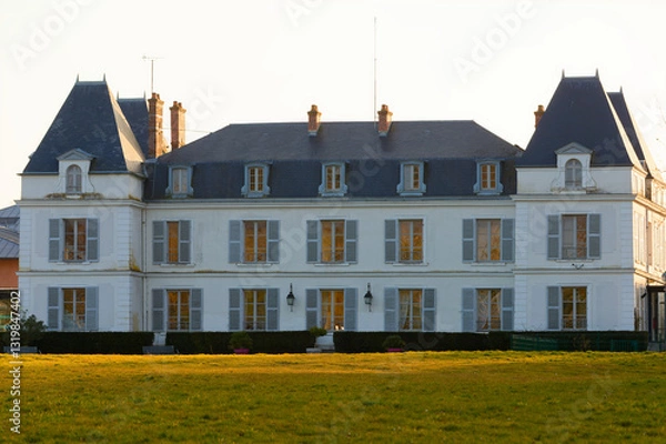 Obraz The Montjay castle has retained the charm of classic 17th century architecture and boasts a magnificent wooded park. Parisian region . France.