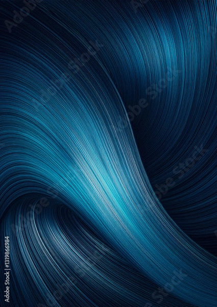 Obraz Abstract blue background with lines, wallpaper 