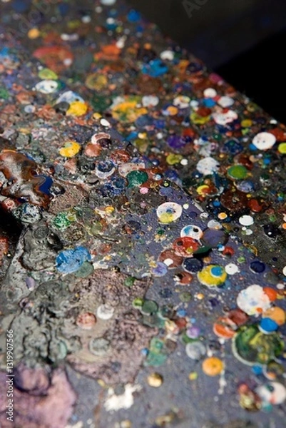 Obraz Paint spatters. Paint splashes. Different colors.