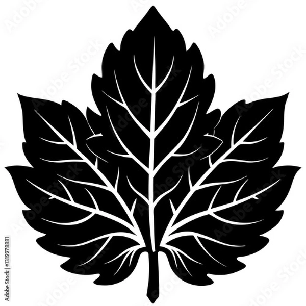 Fototapeta Leafy Green Vector Silhouette with White Background – Cartoons, Clipart, Line Art Design, Vector leafy green silhouette design, perfect for nature-themed digital products and illustrations