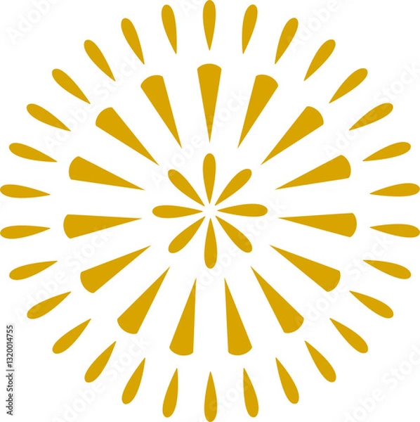 Obraz Fireworks on transparent PNG background