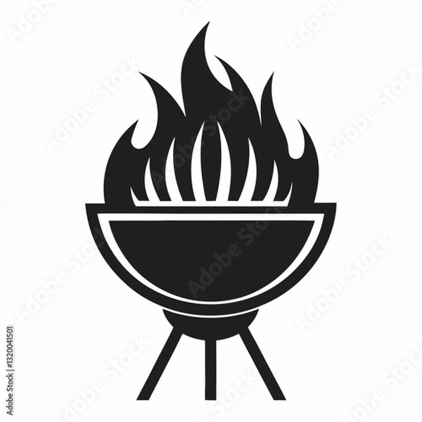 Fototapeta grill with fire