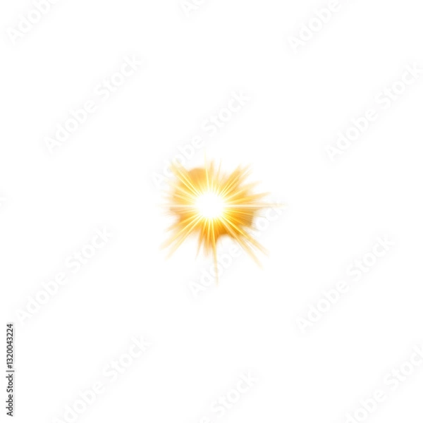 Fototapeta Radiant Flare on Clean White Background   and Elegant Design