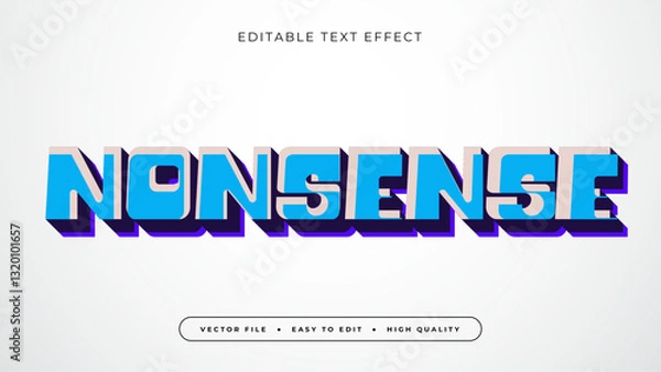 Obraz Nonsense text effect editable cartoon and comic text style