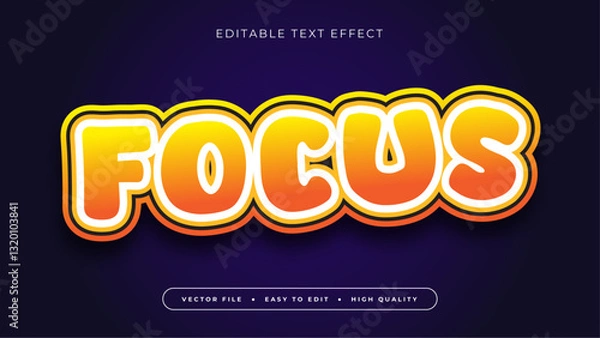 Obraz Focus cartoon text effect editable soft and clean text style