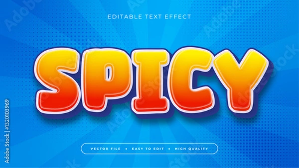Obraz Spicy font in text effect style