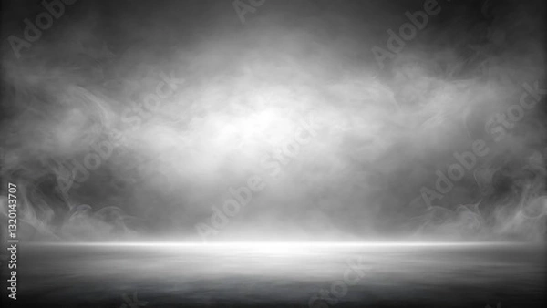 Fototapeta Dramatic Smoky Background with Ground Fog perfect for design projects and artistic endeavors
