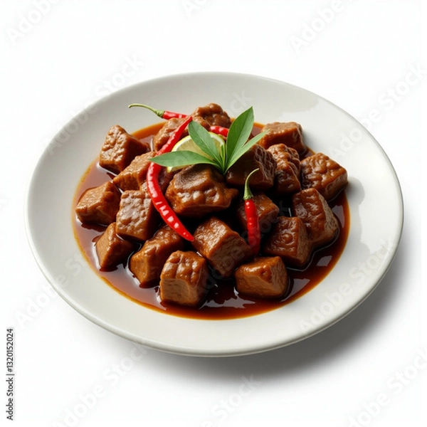 Obraz Rendang beef with vegetables