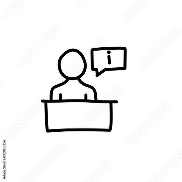 Fototapeta information line icon