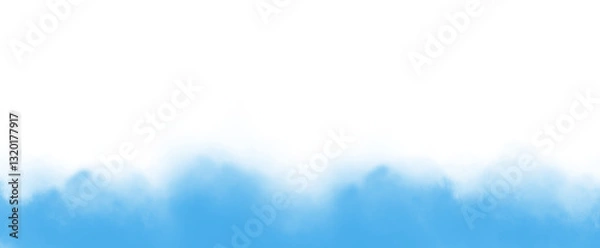 Obraz PNG fog texture isolated on transparent background. Border from smoke. Design element. Blue vector cloudiness.