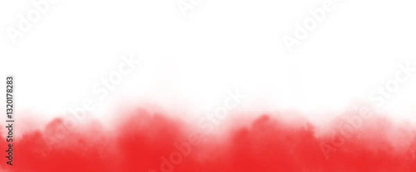 Obraz PNG fog texture isolated on transparent background. Border from smoke. Design element. Red vector cloudiness.