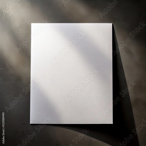 Obraz blank white paper on black