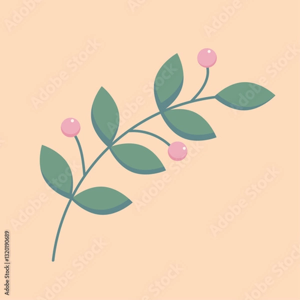 Fototapeta spring a branch with berries