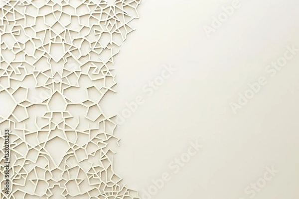 Fototapeta Delicate Geometric Pattern on Cream Background
