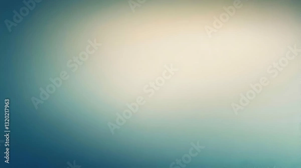 Fototapeta Abstract Teal and Beige Gradient Background: A Smooth, Blurry Transition of Colors Creates a Serene and Calming Visual Effect, Ideal for Design Projects