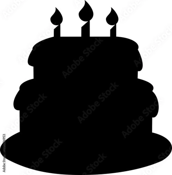 Fototapeta Cake silhouette 