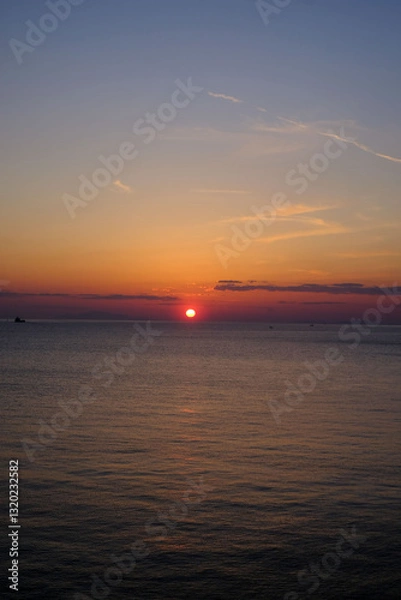 Fototapeta 明石海峡大橋と淡路島