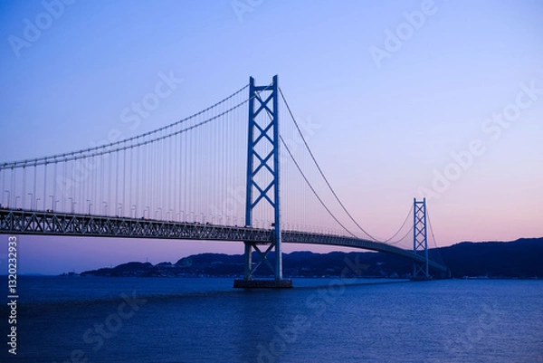 Obraz 明石海峡大橋と淡路島