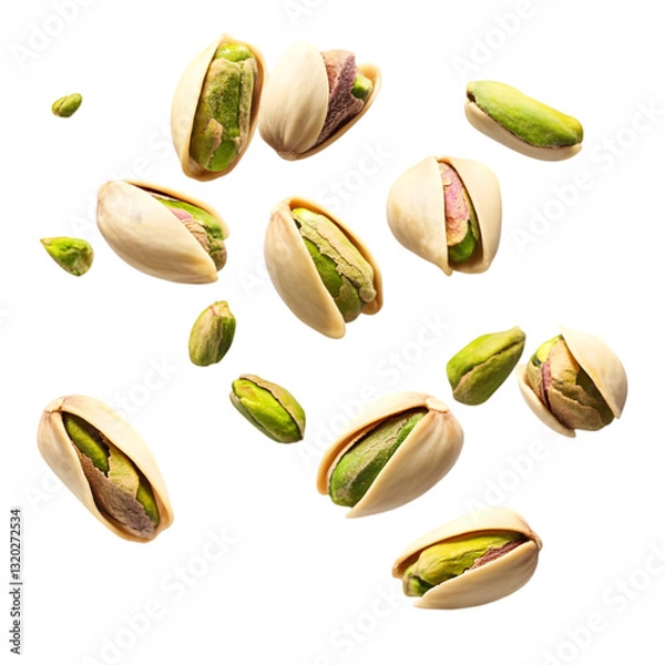 Obraz Pistachios: Nuts, Seeds, Healthy Snack transparent background