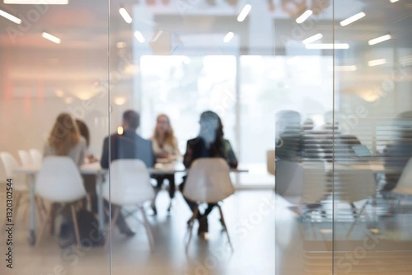 Obraz blur people in meeting room