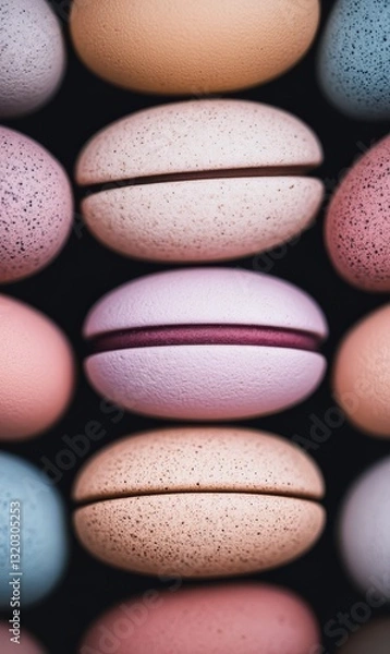 Fototapeta macarons, close up, copy space, free space, background, selective focus.