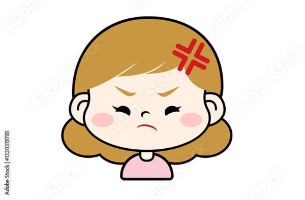 Fototapeta 怒った表情の女の子