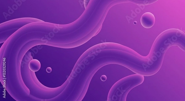Fototapeta 滑らかな紫の抽象模様 幻想的グラデーション背景